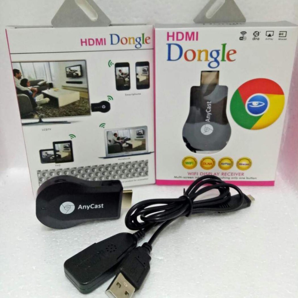 HDMI DONGLE ANYCAST EZCAST MIRACAST DONGLE WIFI DISPLAY RECEIVER WIRELESS DARI HP LAPTOP KE TV KEREN