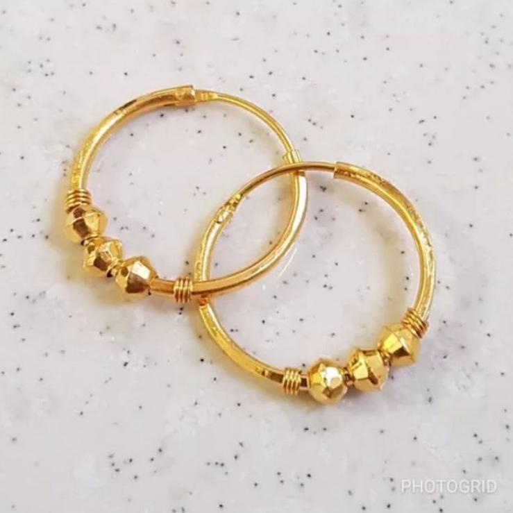 Langsung Kirim Anting Emas Murni 24k asli Emas Muda