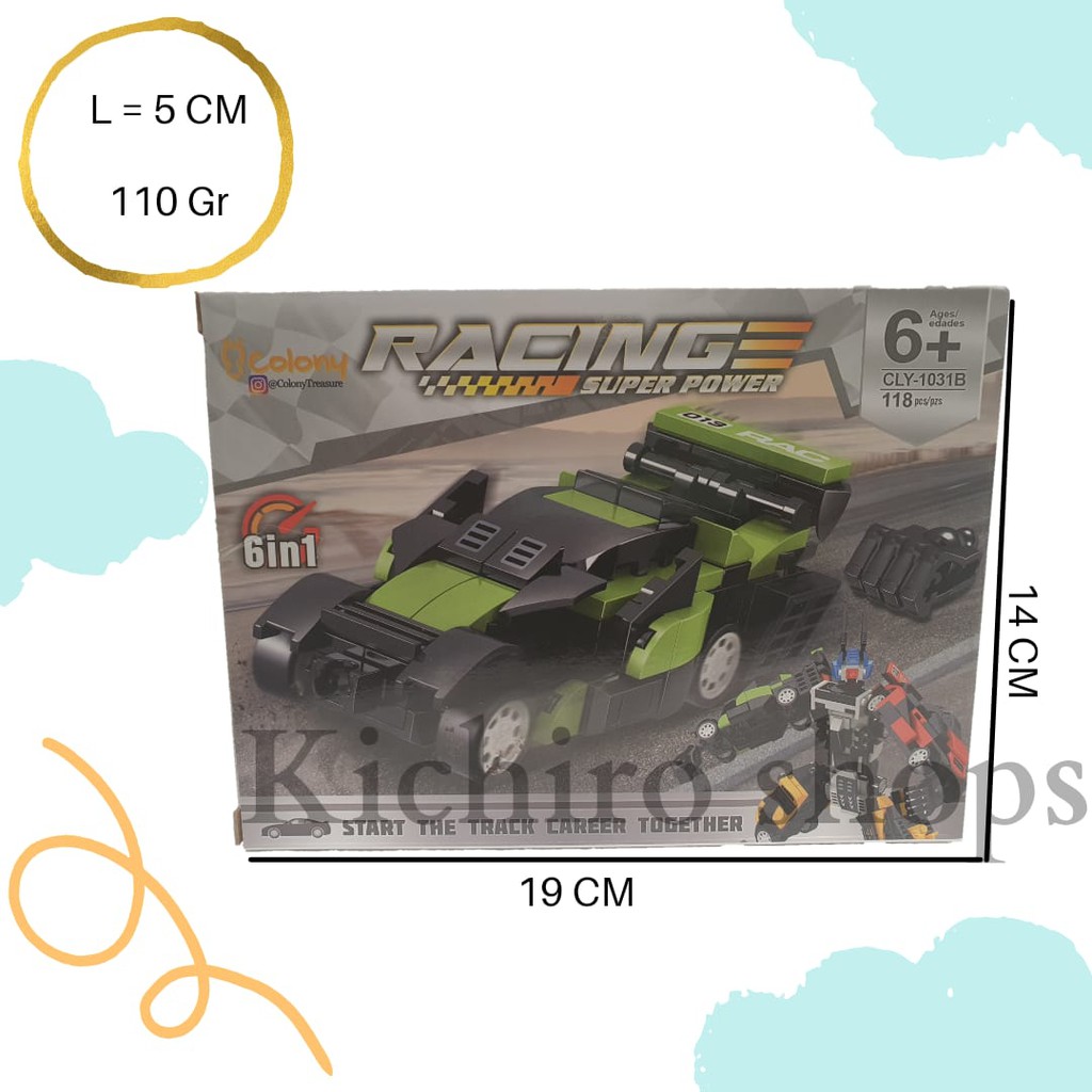 Mainan Anak Lego Colony Racing Super Power Block - Kichiro Shops