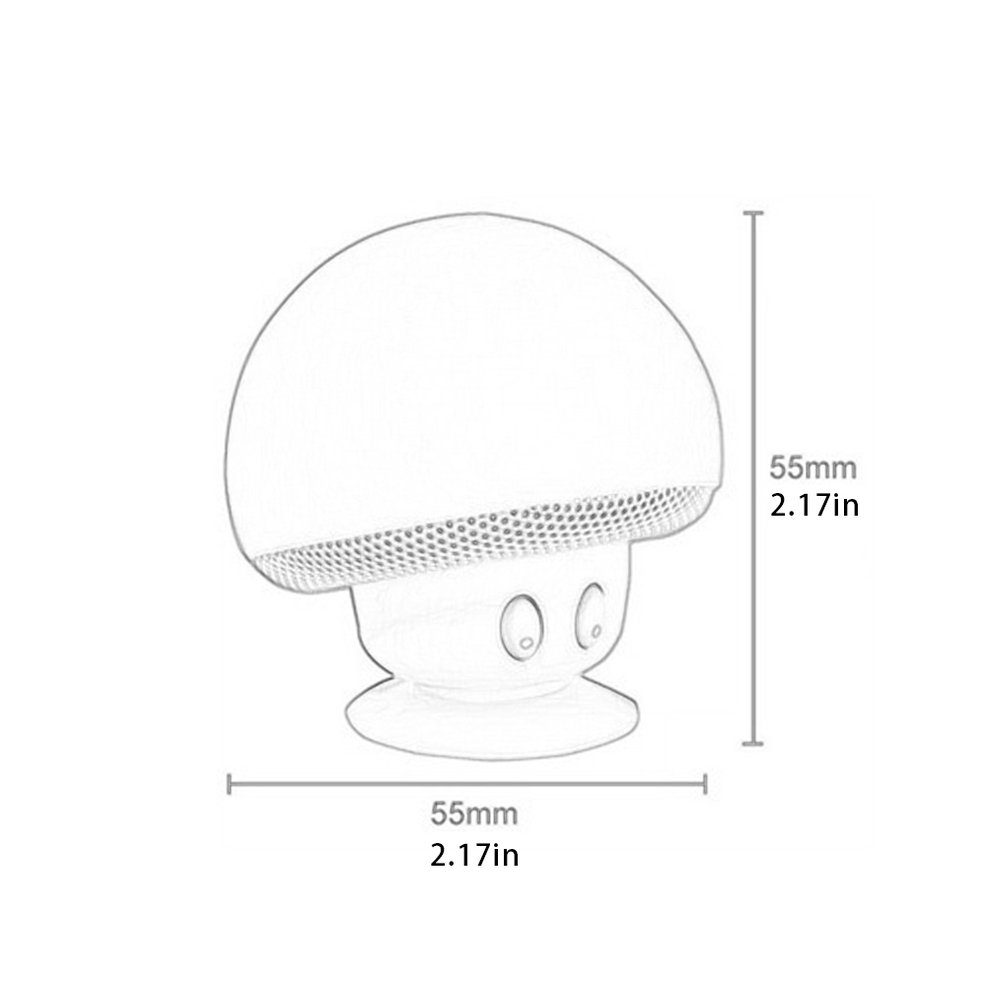Sh Speaker Subwoofer Wireless Bentuk Jamur Kartun Ukuran Kecil