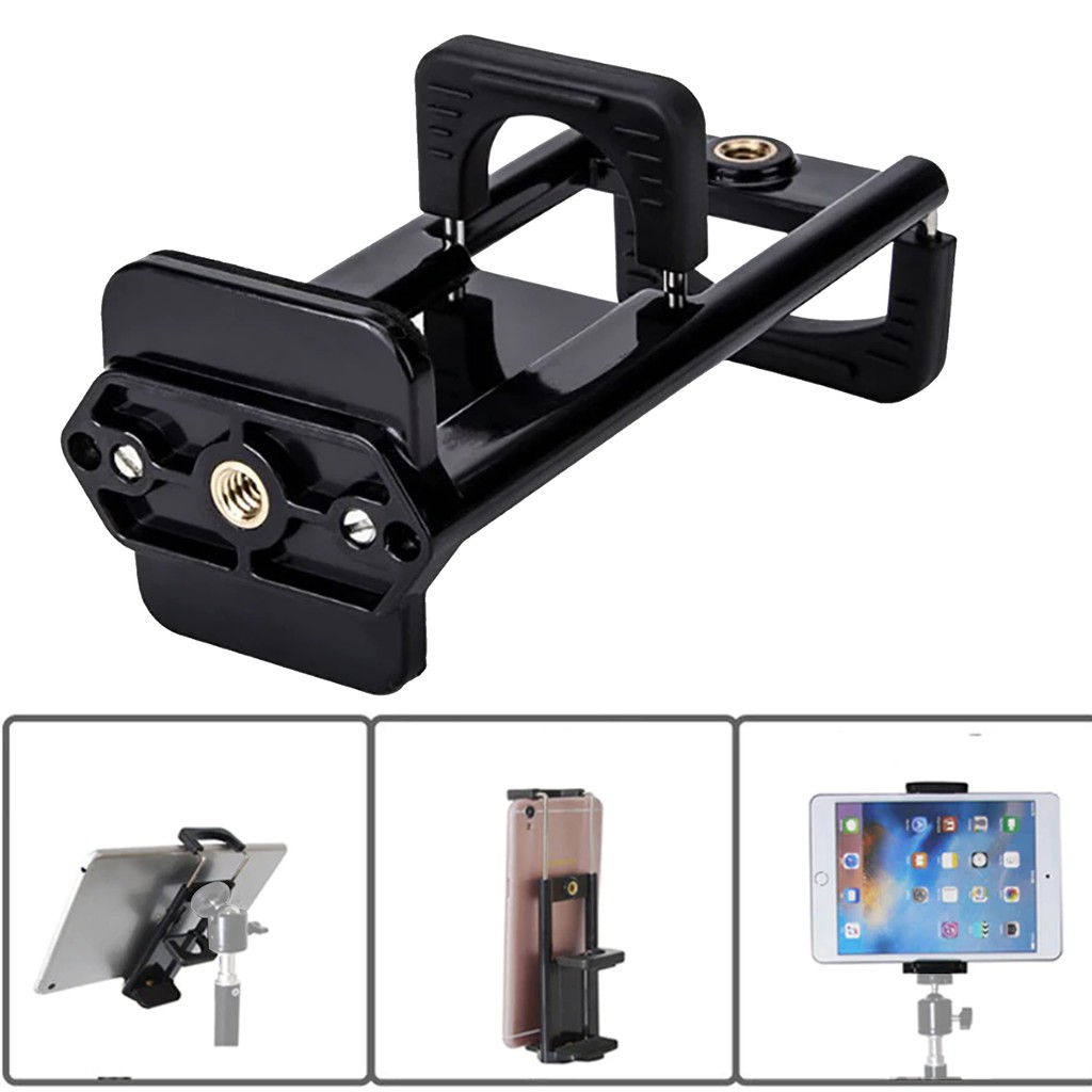 Stand Holder HP &amp; Tablet Plastik Dua Sisi Phone Clip Dual Side Tripod