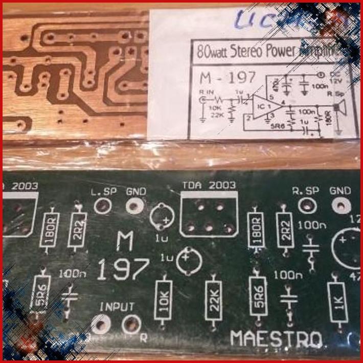 

PCB TDA2003 TDA 2003 Stereo Bahan Pertinax