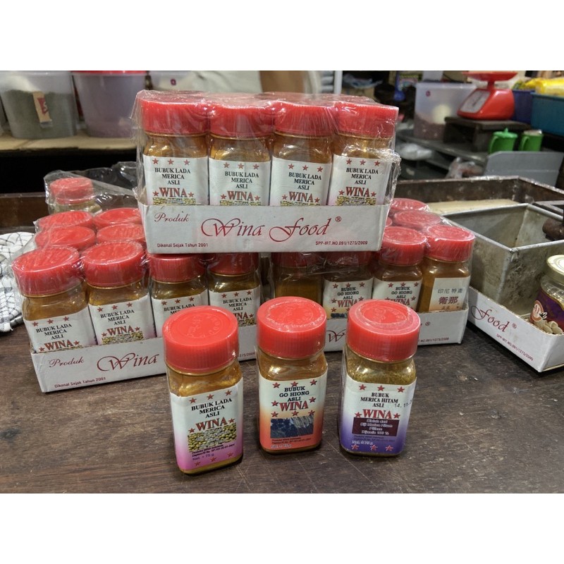 

WINA FOOD bumbu kering bumbu masak merica lada hitam go hiong botolan