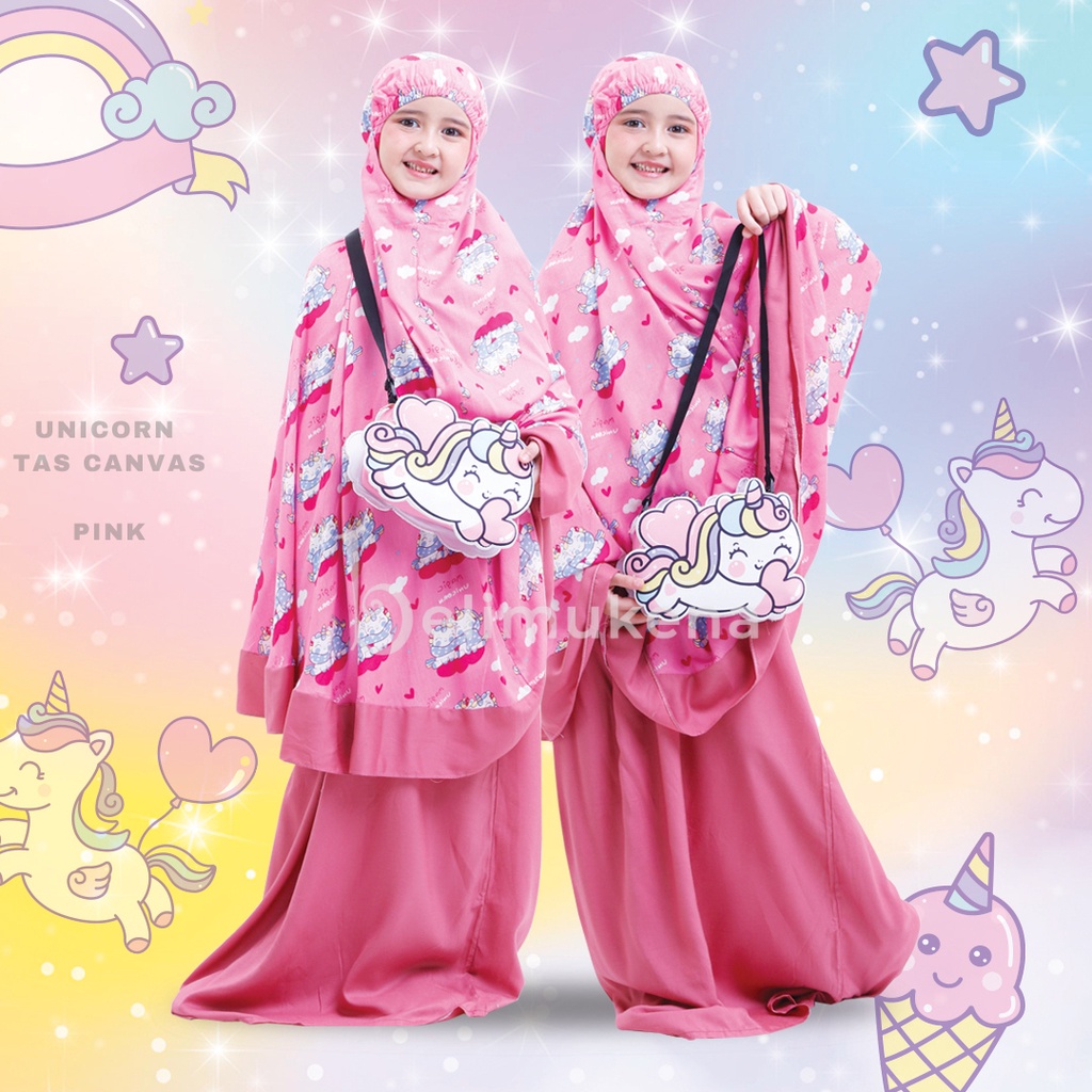 Mukena Anak Unicorn ( Tas Canvas )