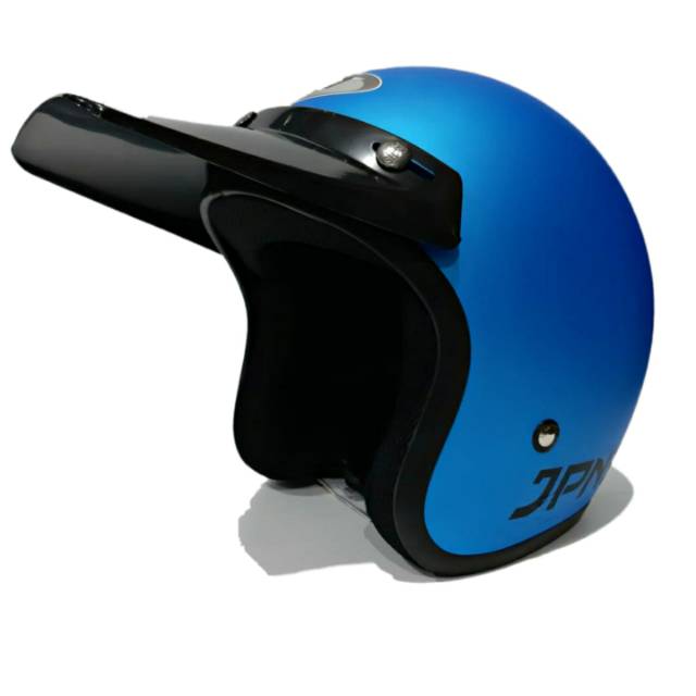 Helm Jpn Retro pet panjang Ice Blue Dof
