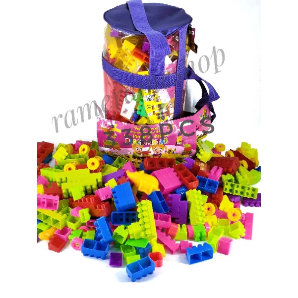 block pintar hanlo mainan edukatif creatif block isi 338