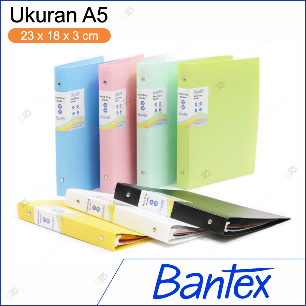 

Binder Pastel Bantex A5 3124 - 26 Multi Ring Hole