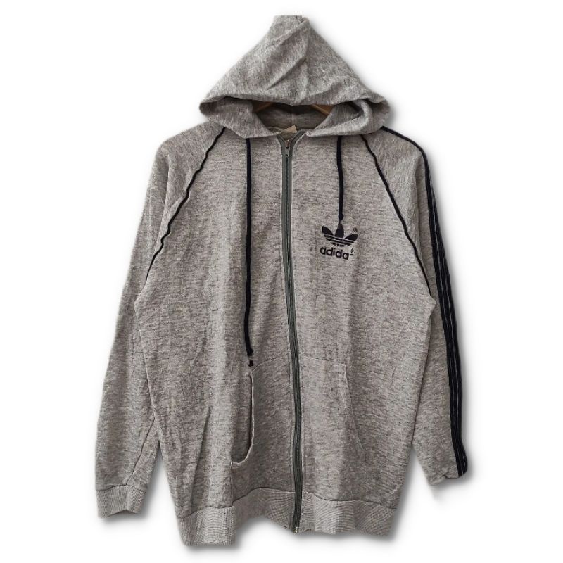 Vintage 80s Hoodie Zip Up Adidas