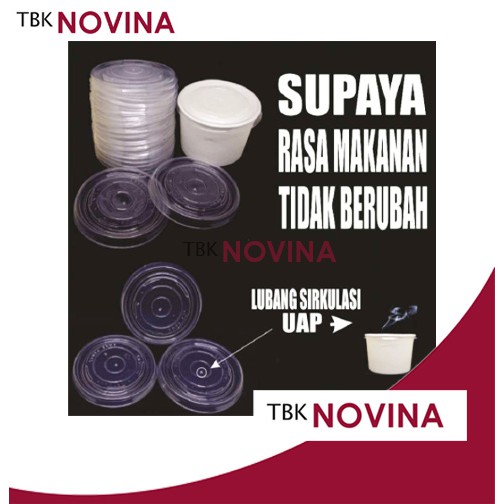 [25PCS] Tutup Paper Bowl 650ml n 800ml Per Pack 25pcs Hanya Lid Tutup Mangkok Kertas