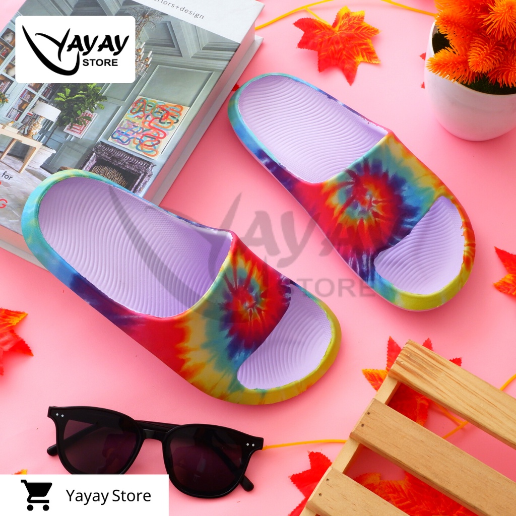 Sandal Slop Wanita Eva Printing / Sandal Untuk Outdoor dan Indoor / Sandal Rumah Wanita Full Karet Anti Slip Anti Air Lentur 703W!!