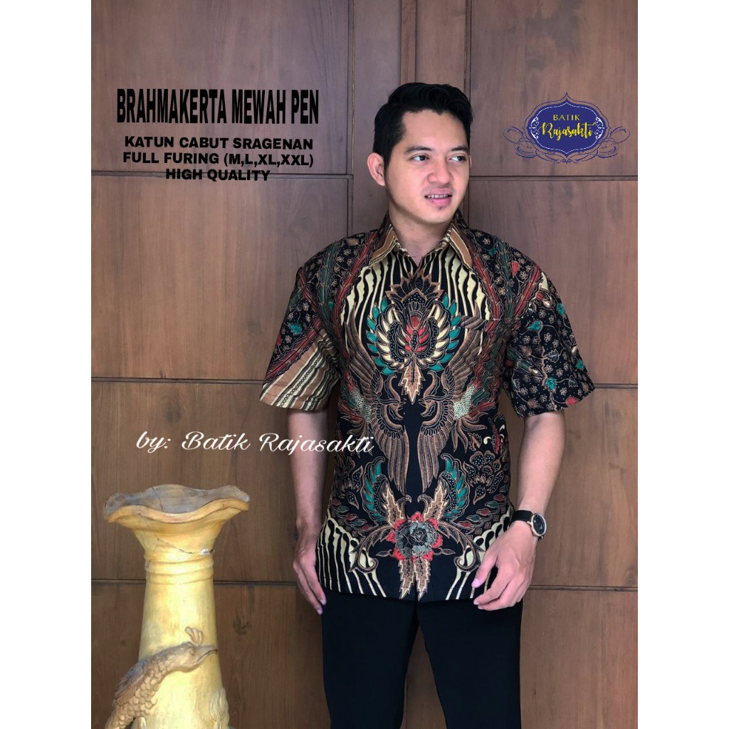 Kemeja Batik Brahmakerta Mewah Lengan Pendek | Hem Batik