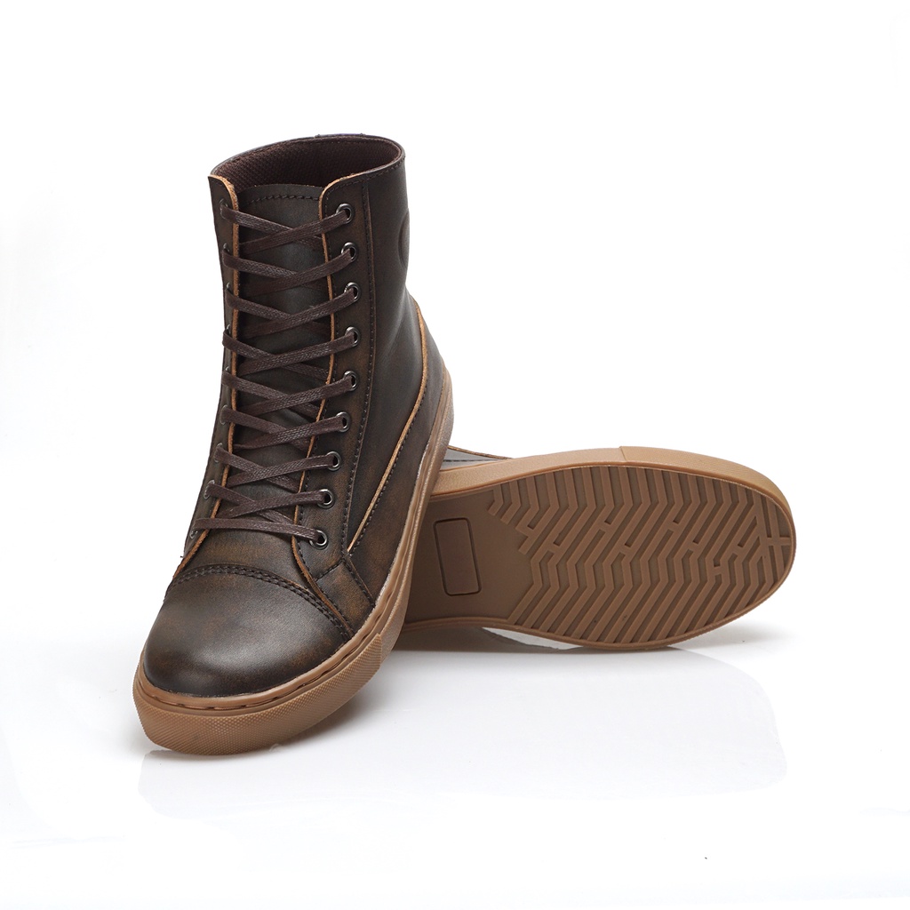 Valdemar Camel (Kulit Asli) - Sepatu Boots Pria Kasual Kulit Asli Boot Casual Cowok Original