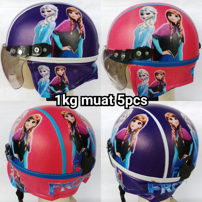 helm anak retro frozen