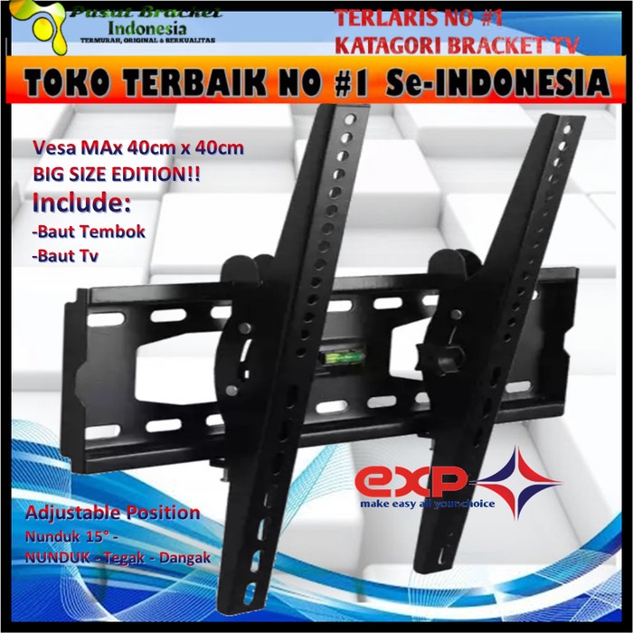 Bracket TV KHUSUS SHARP 42&quot; s/d 55&quot; waterpass GARANSI 100% COCOK!