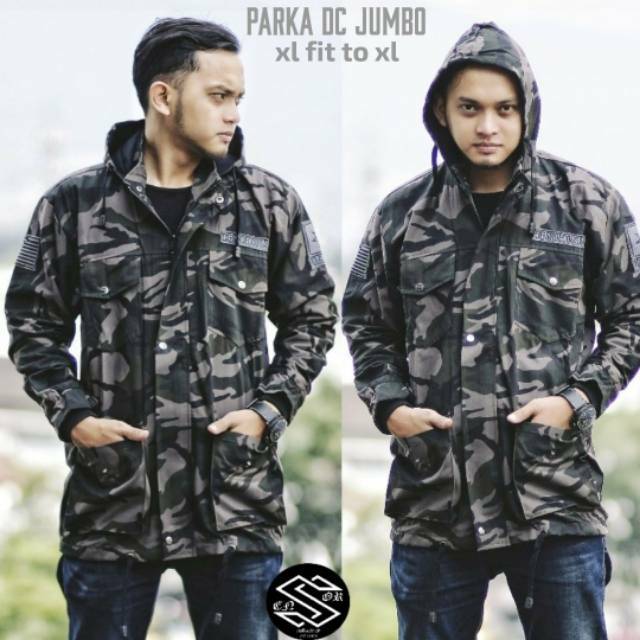 KS / Jaket Parka Army Bordir Jumbo