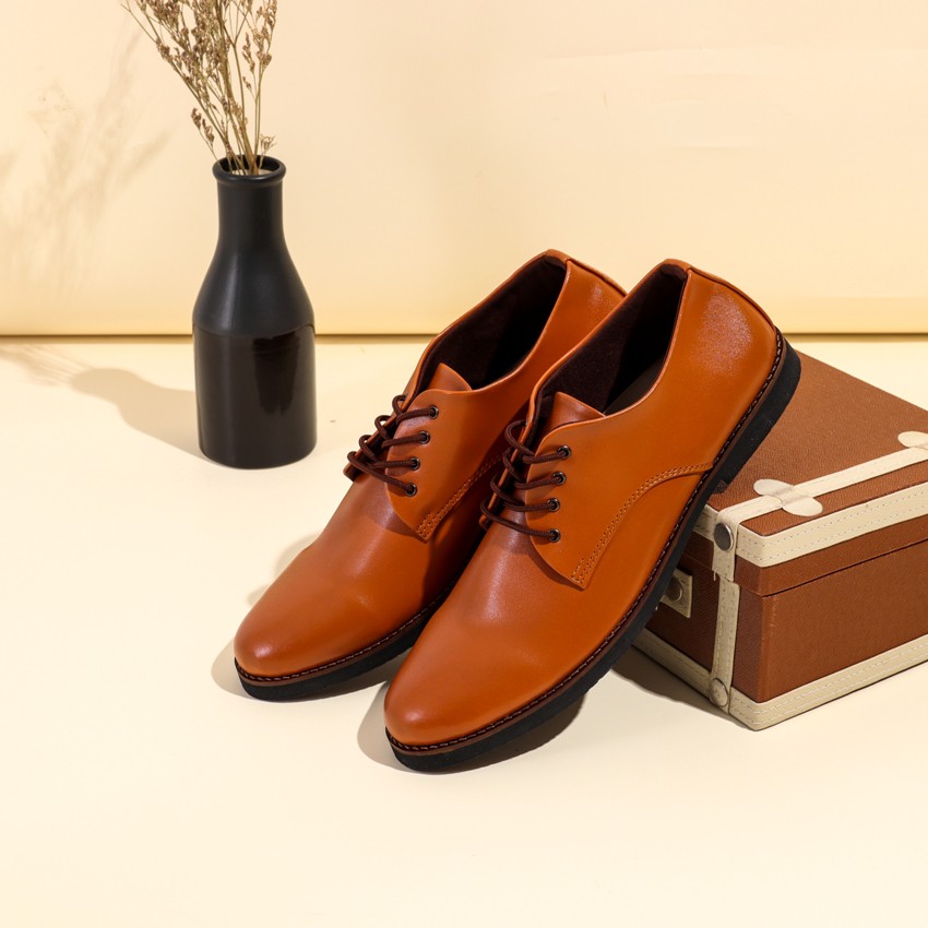 Sepatu Kantor Formal Giant Flames Fuerte Brown