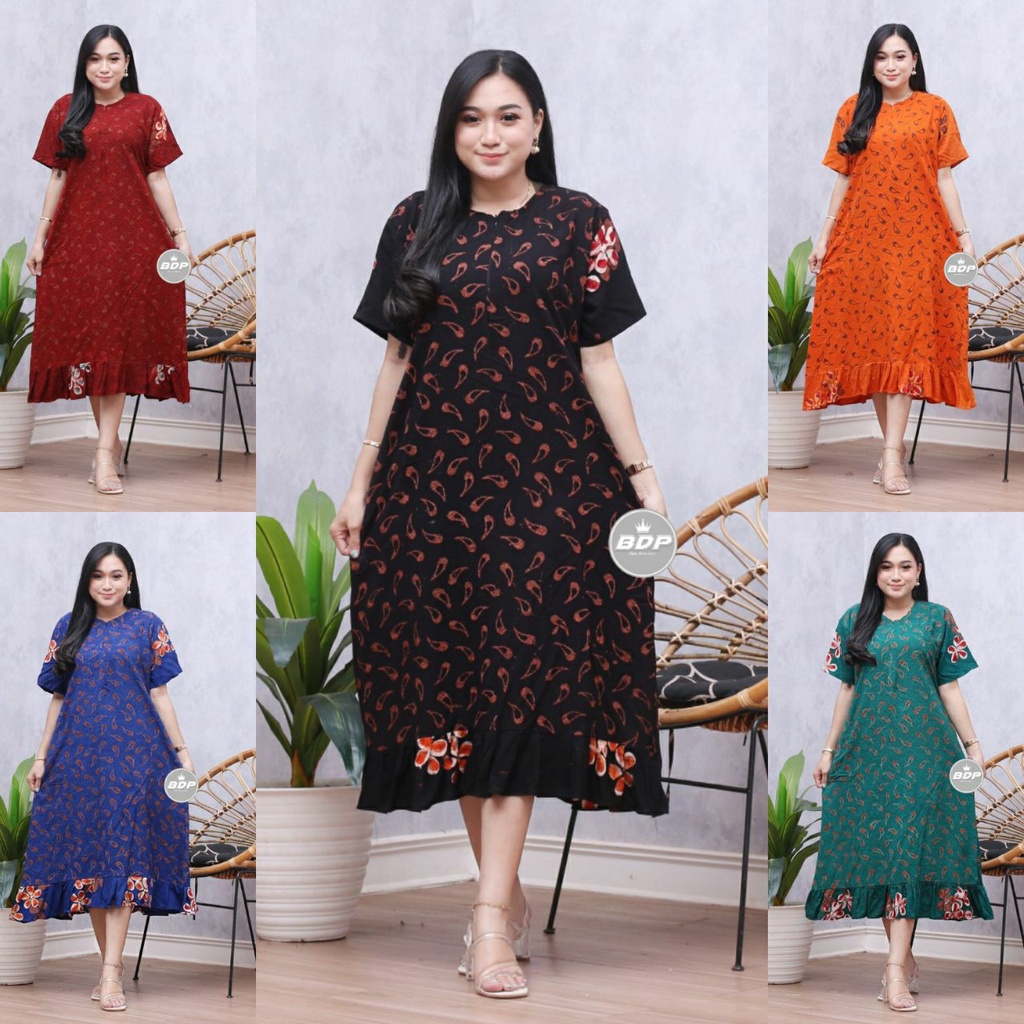 Daster Wanita Rayon Grade A Busui Resleting Depan Baju Tidur Daster Kekinian