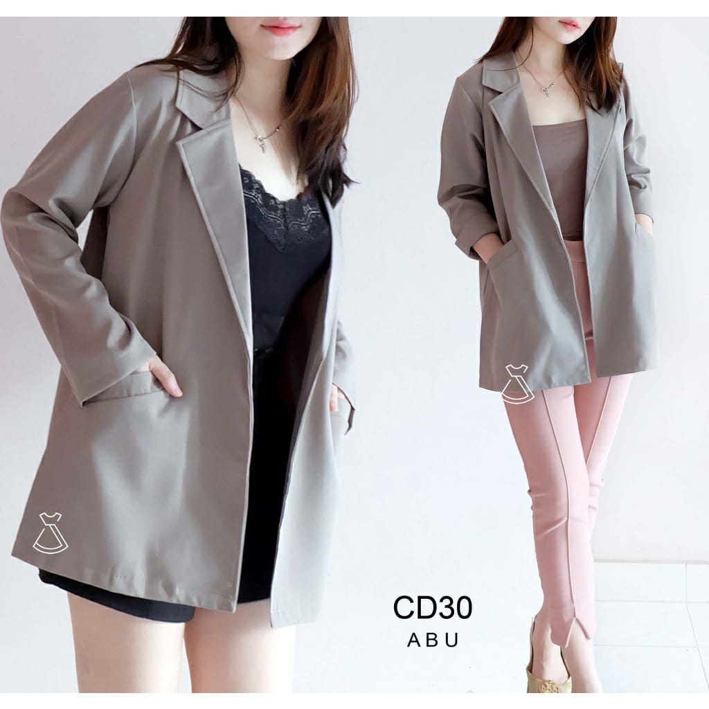 BLAZER WANITA SCUBA//OUTER BASIC BAHAN SCUBA PREMIUM