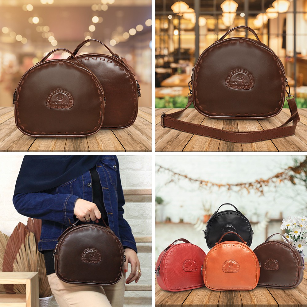 Tas Wanita Selempang Tas Rosetta Bag Kulit Asli ~ Sling Bag Stylish
