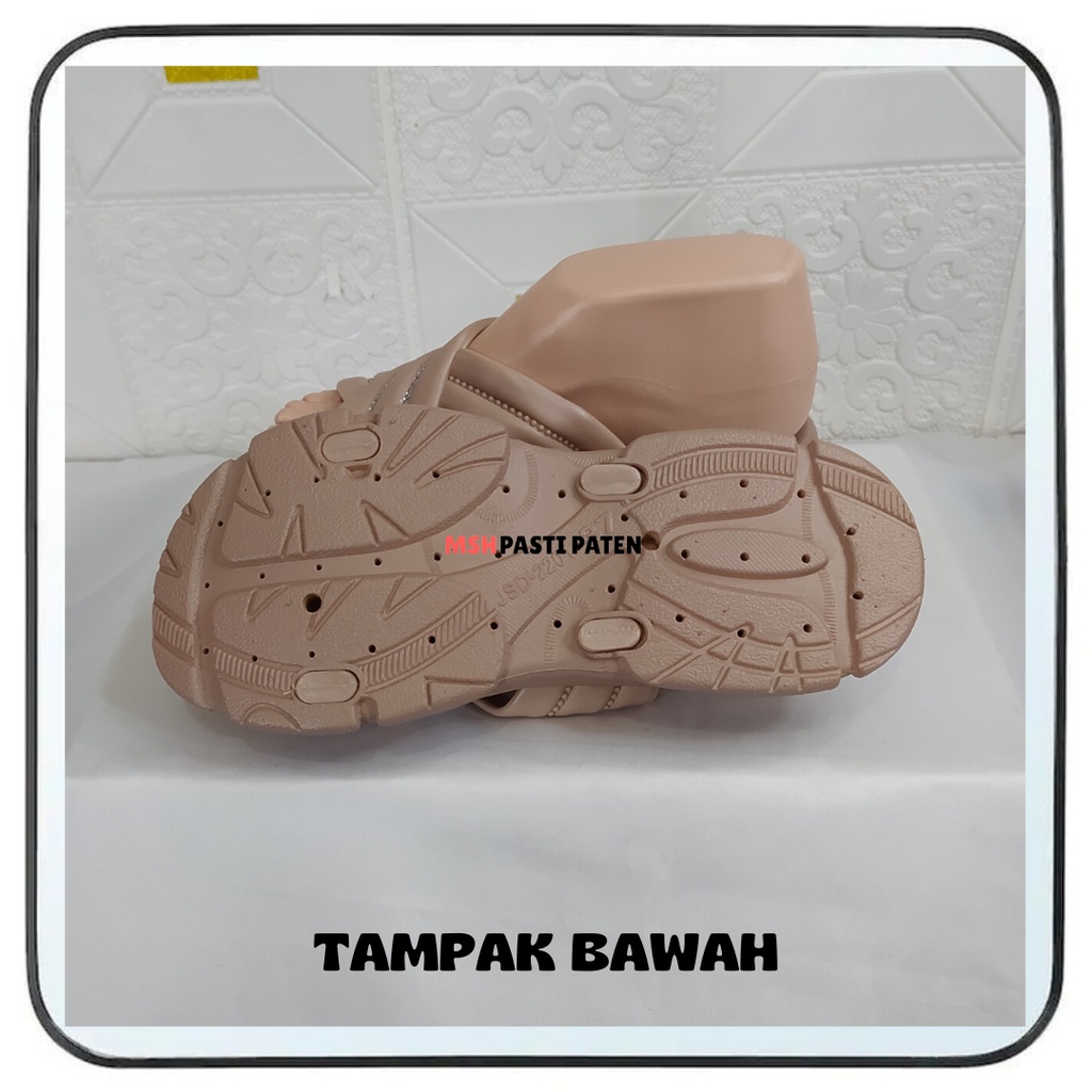 Terbaru Sandal Slop Silang Wanita Bahan Karet Sendal Slip Wanita Ori