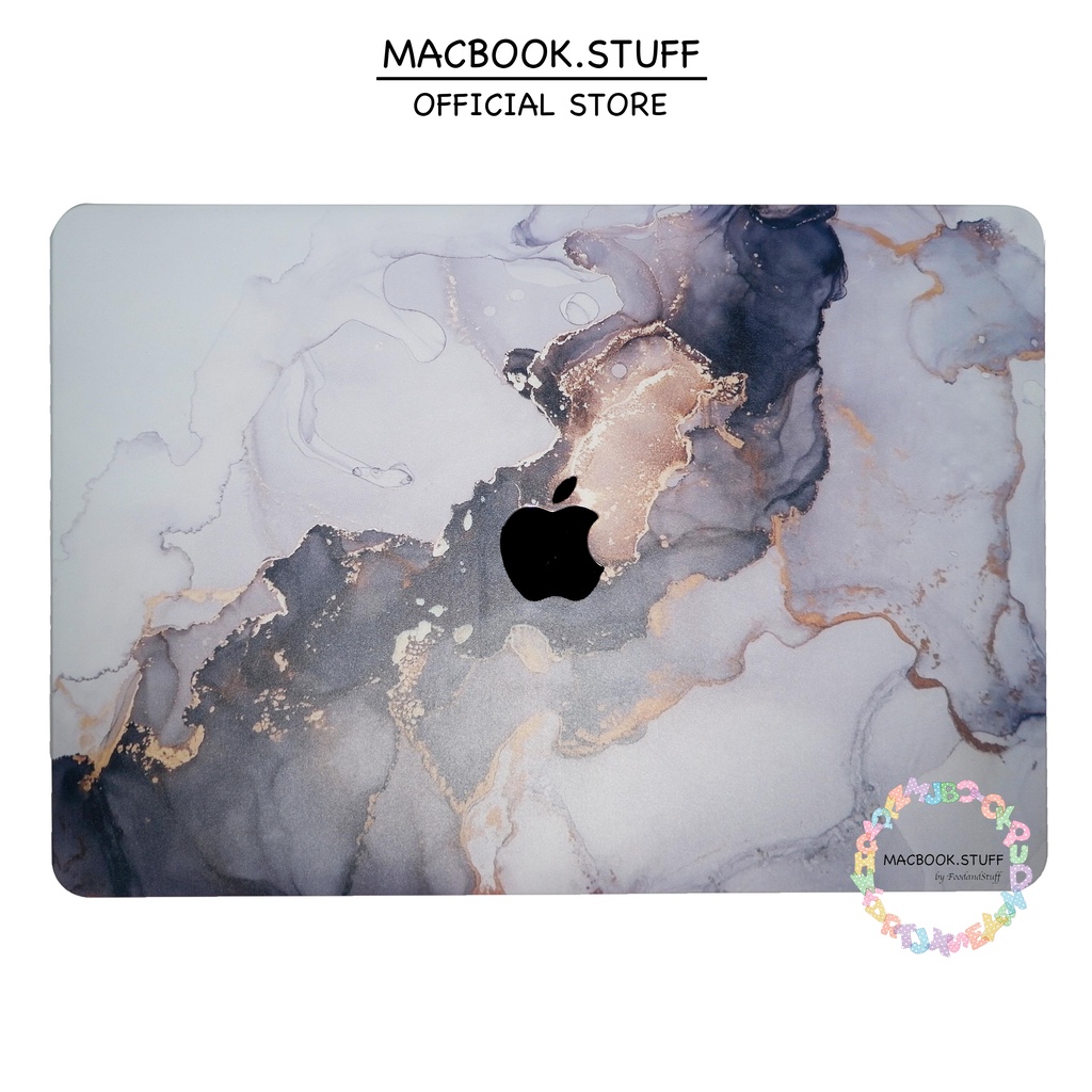 CASE MACBOOK Case DRW MARBLE GREYISH NEW AIR PRO RETINA 11 12 13 14 15 16 INCH NON /  WITH CD ROOM / TOUCHBAR / TOUCH ID / M1 2020 2021 2022