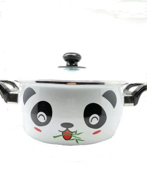 Maspion Panci Enamel Hello Panda 24Cm