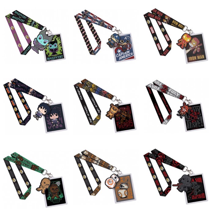 d4041v Funko Pop Lanyard (Disney, Marvel, Star Wars, Naruto, Sasuke, Freddy) Z2020X