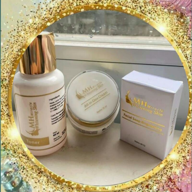 0SKINCARE 100% ORIGINAL/PAKET CREAM PEMUTIH WAJAH/MH MIRACLE WHITENING SKIN/GLOWING/KOSMETIK/KRIM
