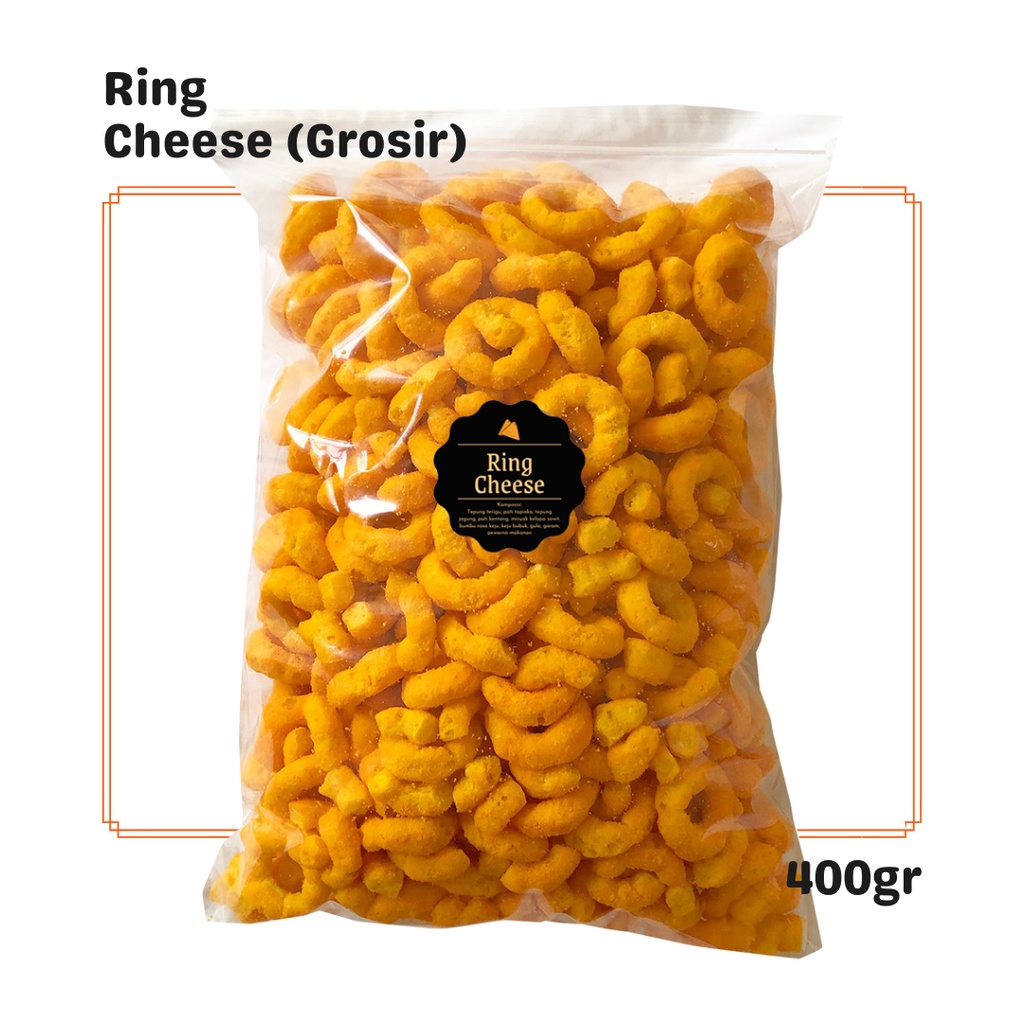 

Ring Cheese (Grosir) 400gr / Snack Cemilan / Camilan Keju Bulat Asin Gurih