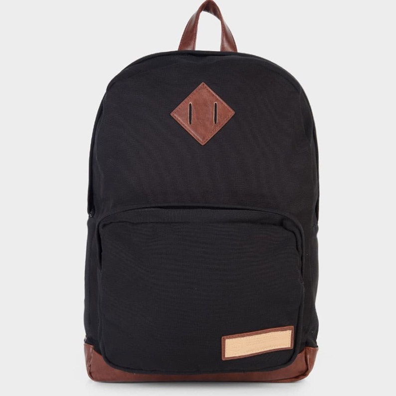 Tas Ransel RVCA SCHOOLED Canvas BACKPACK Black Brown ORIGINAL