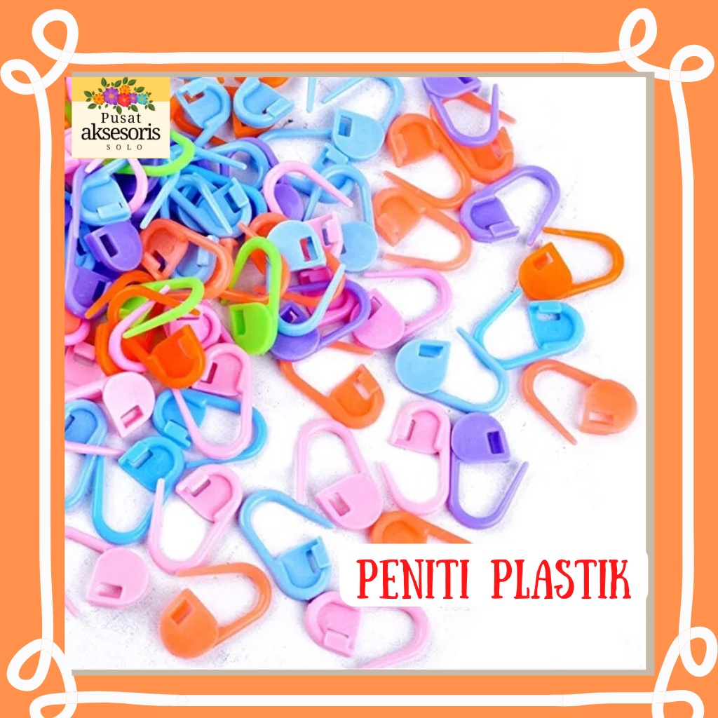 PENITI PLASTIK PENITI HIJAB BAHAN PLASTIK PENITI RAINBOW