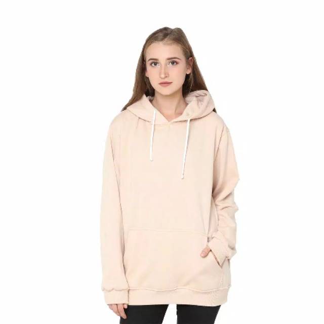 Hoodieku Hoodie Jumper Basic Wanita Cream ( Unisex )