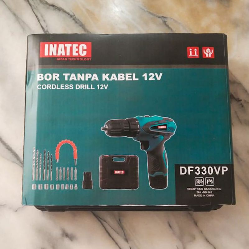 Bor Tanpa Kabel/Bor Baterai INATEC 12V