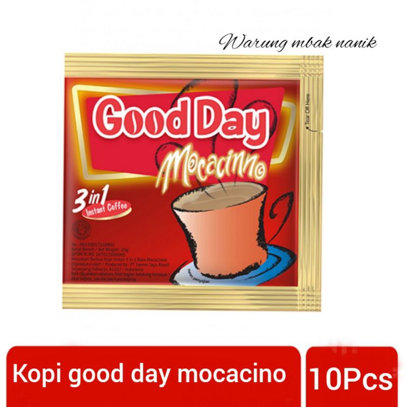 

Good day mocacino 1renceng 10sachet20g