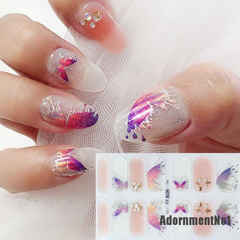 (Adornmentno1) Stiker Kuku Diy Untuk Nail Art