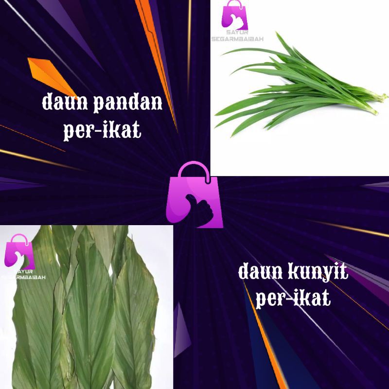 

Daun kunyit & daun pandan