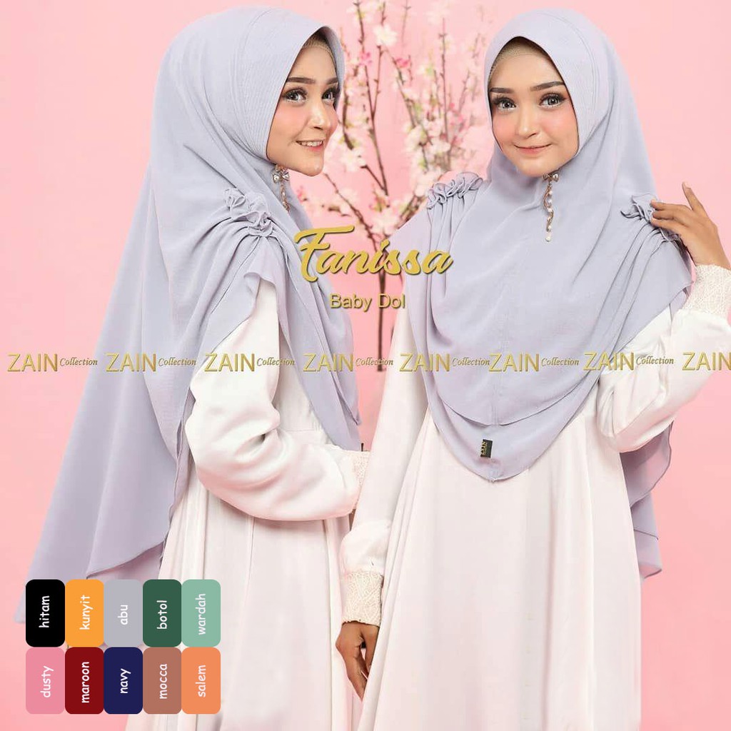 Khimar Syari Fabia  khimar syari / khimar instan syari / hijab khimar terbaru