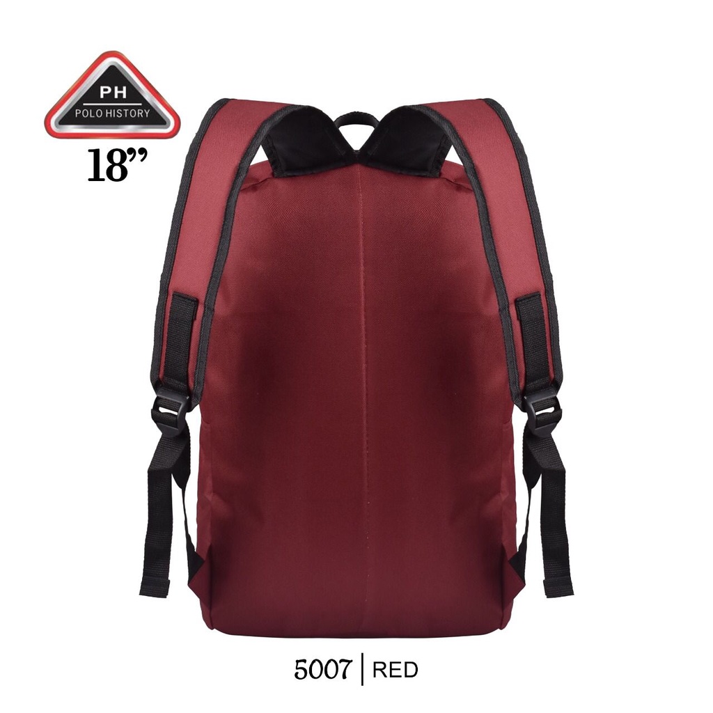 ( RSBY ) TAS RANSEL SEKOLAH  POLO HISTORY 5007 ' 18 RANSEL UNISEX FASHION / WATERFROOF