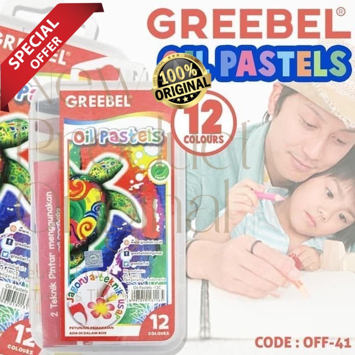 

CRAYON MEWARNAI 12 WARNA GREEBEL OIL PASTELS (OFF-41) BEST