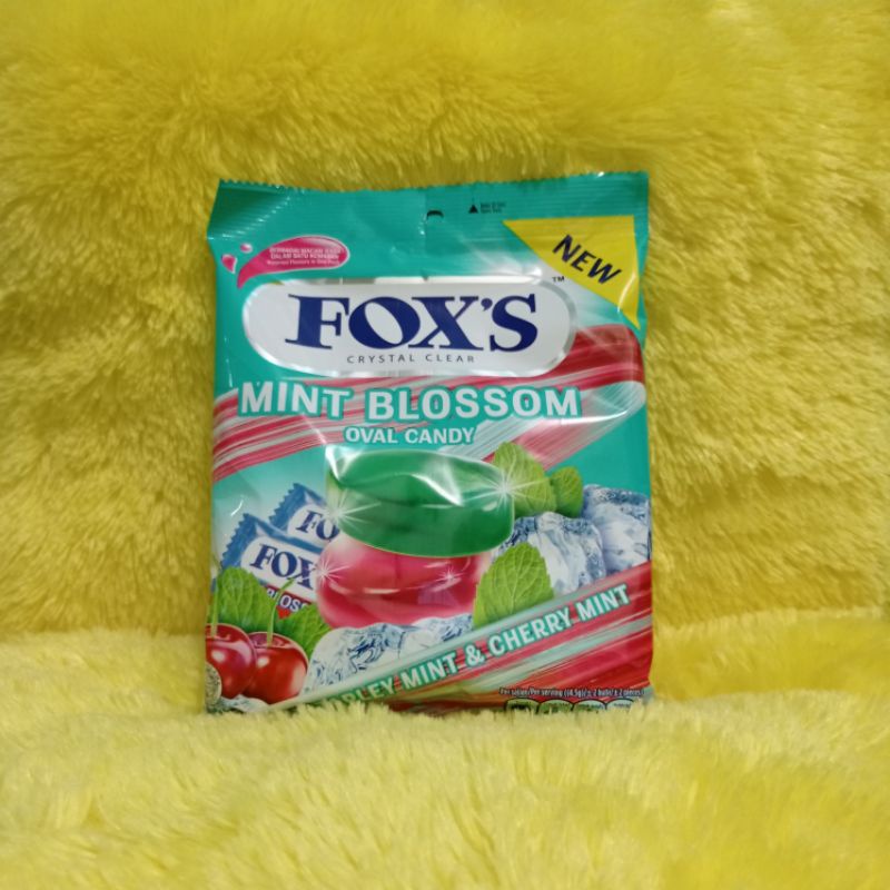 Permen FOX'S / FOX'S Crystal Clear Varian Fruits, Mint Blossom, Berries Oval Candy 125 gram