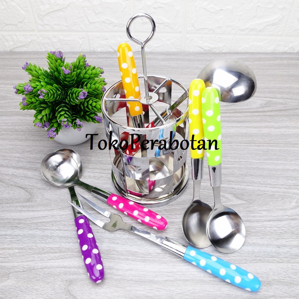 TOKOPERABOTAN Serving Spoon Set Stainless Vicenza V-261 / Sendok Sayur Set Vicenza