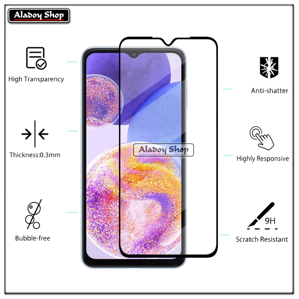 PROMO 3 IN 1 PAKET Tempered Glass SAMSUNG A23 Free Tempered Glass Camera dan Skin Carbon