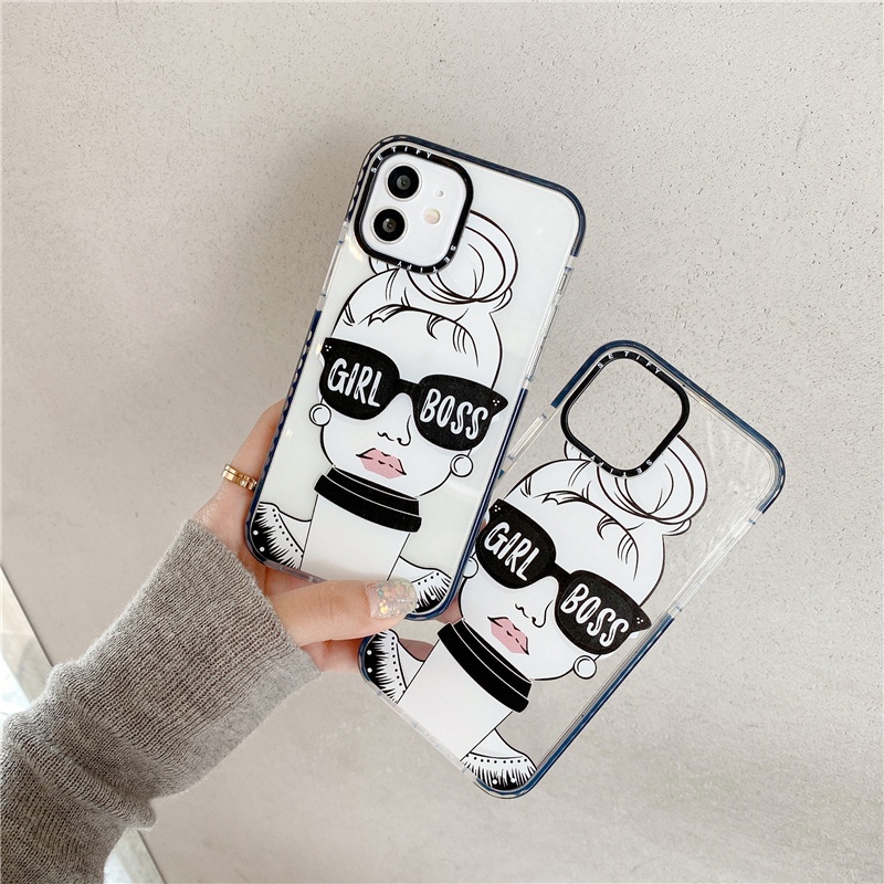 Casing Soft Case Motif BOOS GIRL Untuk iPhone 11 / 12 / 13 Pro Max / 7 / 8 + / X / XR / Xs Max