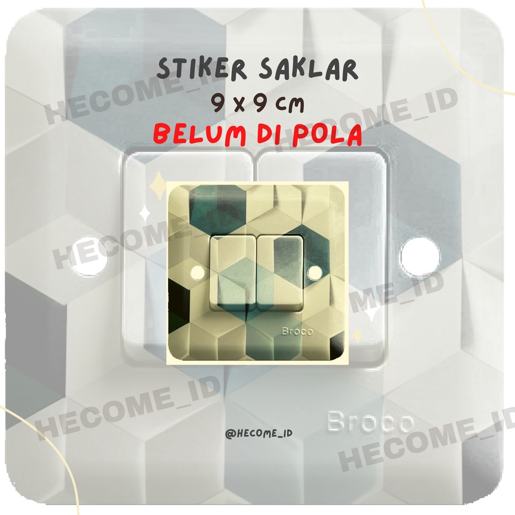 STIKER SAKLAR STICKER SAKLAR TOMBOL LAMPU MOTIF ABSTRAK