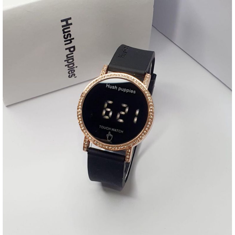 JAM TANGAN WANITA HUSH PUPPIES GST70822 DIGITAL LED TOUCH WATCH + BOX