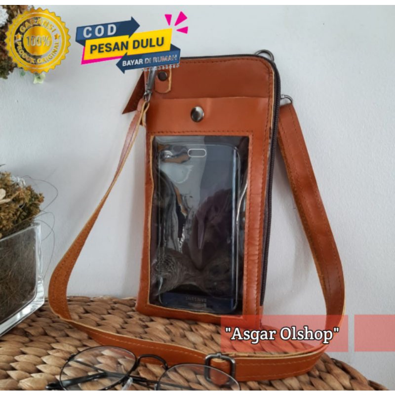 Tas selempang wanita serbaguna tas selempang kulit asli tas model terbaru tas hp dompet hp kulit