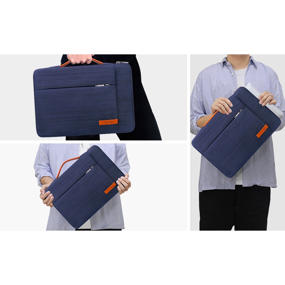 Tas Laptop Macbook Jinjing Handstrap Lacdo 360° Protective Waterproof Shockproof Size 11 12 13 14 15 16 inch