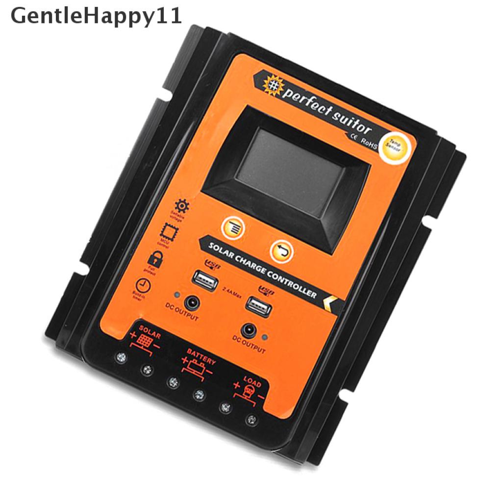 Gentlehappy MPPT Controller Charger Tenaga Surya 12 / 24V 30 / 50 / 70A Dual USB 5V Dengan Layar LCD