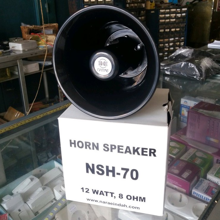 HORN SPEAKER NARAE NSH-70 TOA KONTEK HT SPEAKER CORONG NSH-9 NSH 70 90 TOA BULAT JUALAN 12 WATT