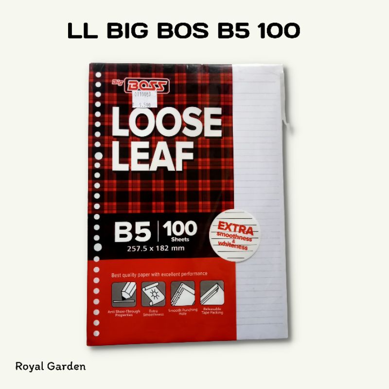 

LOOSE LEAF BIG BOSS B5 100